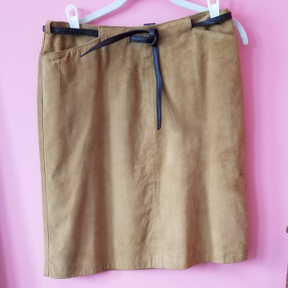 INC suede skirt